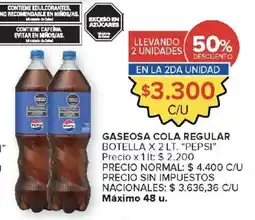 Carrefour Pepsi gaseosa cola regular oferta