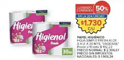 Carrefour Higienol papel higiénico oferta