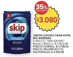 Carrefour Skip expert jabón líquido para ropa bio-enzimas oferta