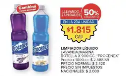 Carrefour Procenex limpiador líquido lavanda/marina oferta