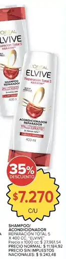 Carrefour L'oreal paris elvive reparacion total 5 keratin oferta