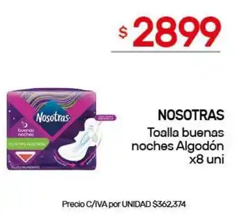 Nini Mayorista Nosotras toalla buenas noches algodón oferta