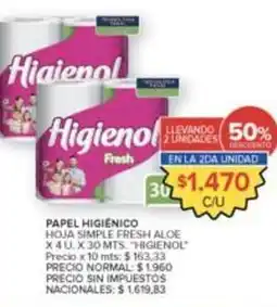 Carrefour Market Higienol - hoja simple fresh aloe oferta