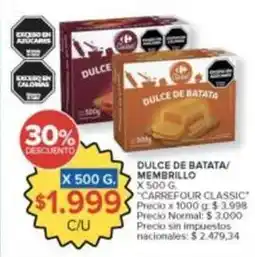 Carrefour Market Carrefour - dulce de batata/membrillo oferta