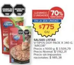 Carrefour Market Arcor - salsas listas oferta