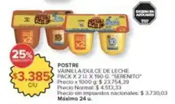 Carrefour Market Serenito - postre vainilla/dulce de leche oferta