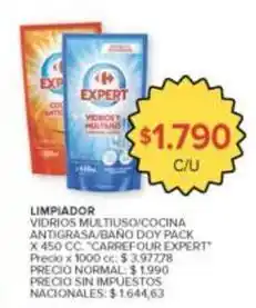 Carrefour Market Carrefour - vidrios multiuso/cocina antigrasa/baño doy pack x 450 cc oferta