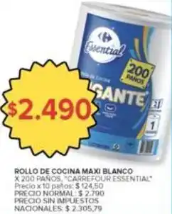 Carrefour Market Carrefour - rollo de cocina maxi blanco oferta