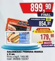 Maxiconsumo Primera marca - salchichas oferta