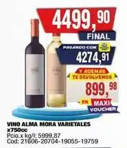 Maxiconsumo Alma mora - vino alma mora varietales oferta