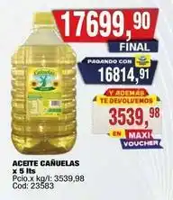 Maxiconsumo Cañuelas - aceite oferta