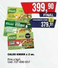 Maxiconsumo Knorr - caldo knorr x 2 un oferta