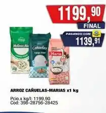 Maxiconsumo Ala - arroz cañuelas-marias x1 kg oferta