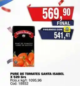 Maxiconsumo Santa isabel - pure de tomates oferta