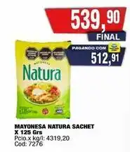 Maxiconsumo Natura - mayonesa natura sachet oferta