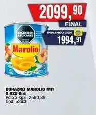 Maxiconsumo Marolio - durazno marolio mit oferta