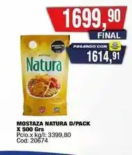 Maxiconsumo Natura - mostaza d/pack oferta