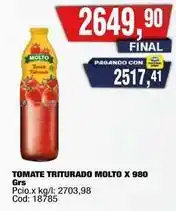 Maxiconsumo Molto - tomate triturado oferta