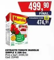 Maxiconsumo Marolio - extracto tomate simple x 200 grs oferta