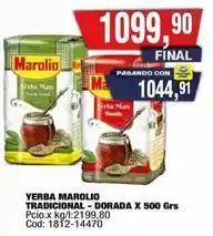 Maxiconsumo Marolio - yerba marolio tradicional - dorada x 500 grs oferta