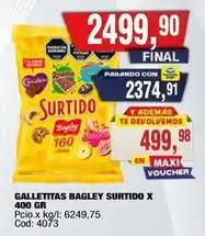 Maxiconsumo Bagley - galletitas surtido x 400 gr oferta