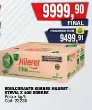 Maxiconsumo Hileret - edulcorante sobres hileret stevia x 400 sobres cod: 22235 oferta