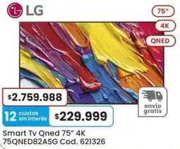 Coto Lg smart tv qned 75" 4k oferta