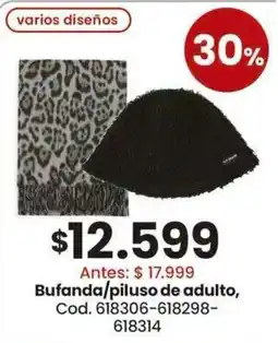 Coto Bufanda/piluso de adulto oferta