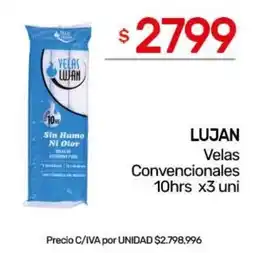Nini Mayorista LUJAN Velas Convencionales oferta