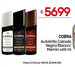 Nini Mayorista Cobra autobrillo calzado negro/blanco/ marrón oferta
