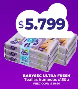 Supermayorista Vital Babysec toallas humedas oferta