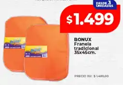 Supermayorista Vital Bonux franela tradicional oferta