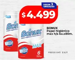 Supermayorista Vital Bonux papel higiénico extra blanco oferta