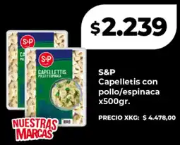 Supermayorista Vital S&P capelletis con pollo/espina oferta