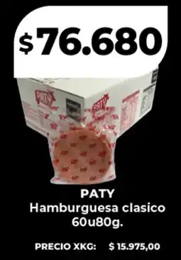 Supermayorista Vital Paty hamburguesa clasico oferta