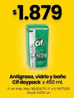 Changomas Cif antigrasa, vidrio y baño oferta