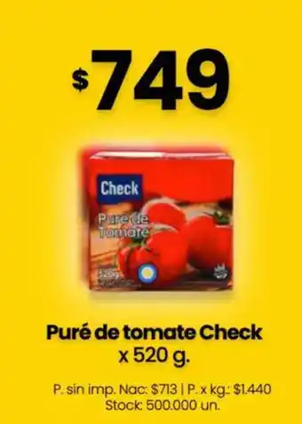Changomas Check puré de tomate oferta