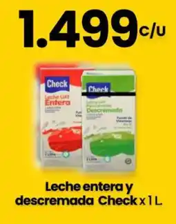 Changomas Check leche entera y descremada oferta