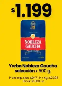 Changomas Nobleza Gaucha yerba selección oferta