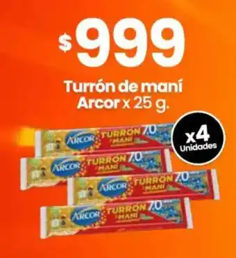 Changomas Arcor turrón de maní oferta