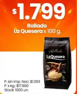Changomas La quesera rallado oferta