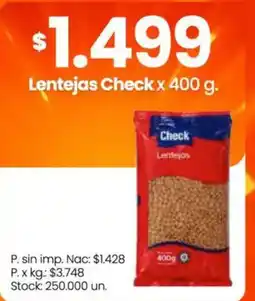 Changomas Check lentejas oferta