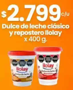 Changomas Ilolay dulce de leche clásico y repostero oferta