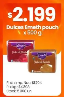 Changomas Emeth dulces pouch oferta