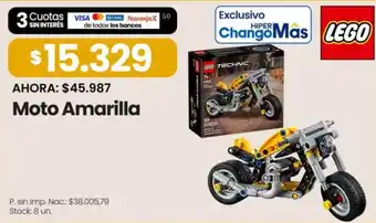 Lego moto amarilla