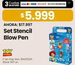 Changomas Toy story set stencil blow pen oferta