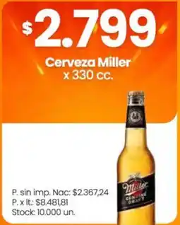 Changomas Miller cerveza oferta