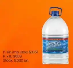 Changomas Sierra agua potable oferta