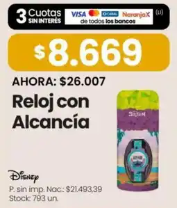 Changomas Disney reloj con alcancía oferta