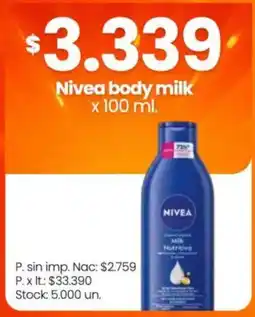 Changomas Nivea body milk oferta